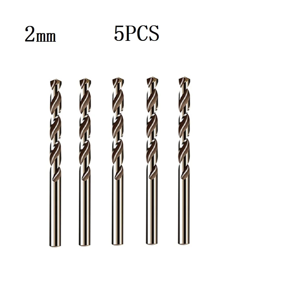 5/10pcs HSS M35 Cobalt Juego de Brocas de 1mm, 1.5mm, 2mm, 2.5mm y 3mm para Acero Inoxidable Brocas de barrena de alta calidad para taladro de columna