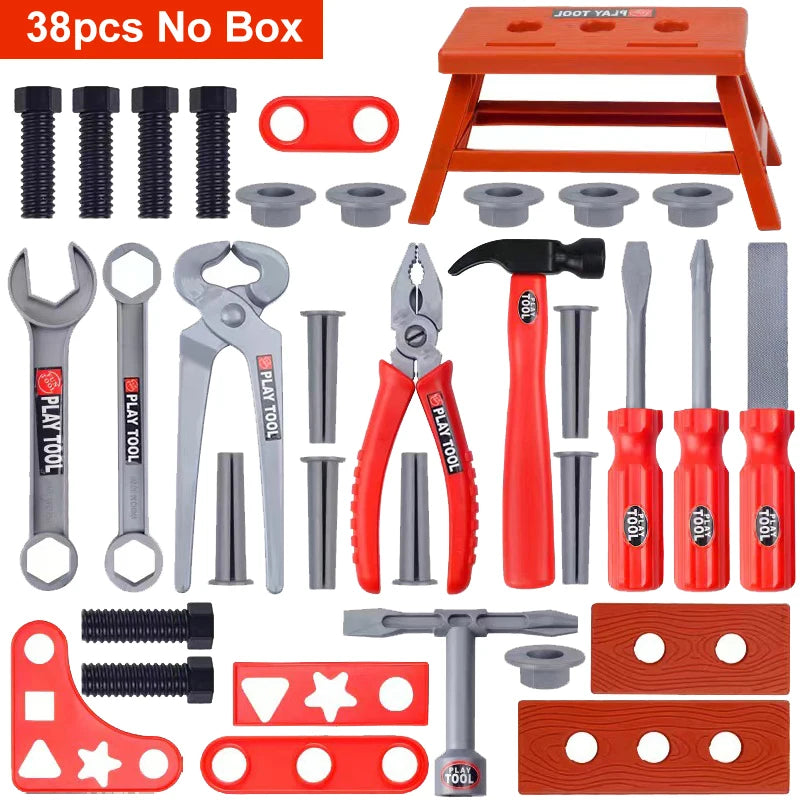 Taladro Eléctrico de Juguete + Kit Herramientas para Niños | Pretend Play Construcción 3+ AñosJuego completo de herramientas de construcción con taladro a pilas realista.