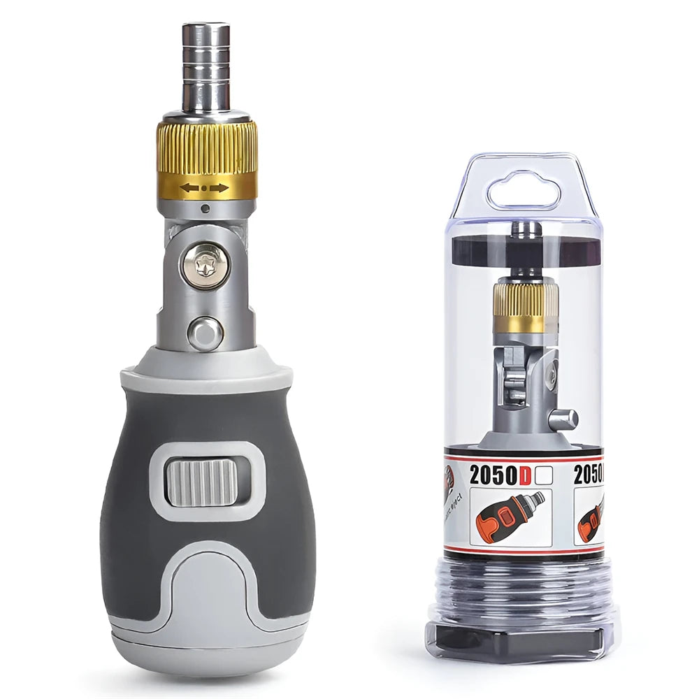 Mini destornillador de trinquete 8 en 1, herramientas múltiples de precisión, brocas magnéticas, destornillador portátil de bols