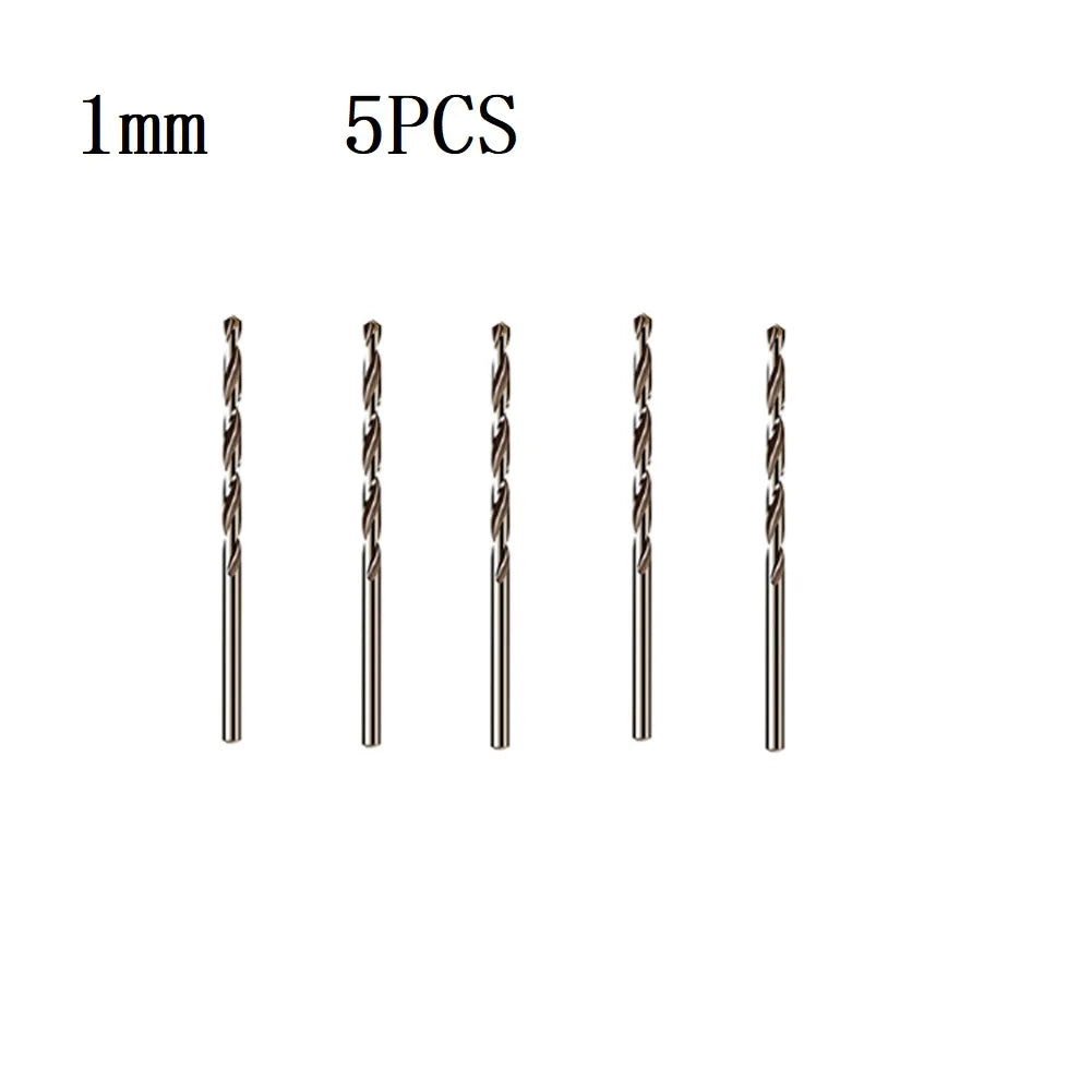 5/10pcs HSS M35 Cobalt Juego de Brocas de 1mm, 1.5mm, 2mm, 2.5mm y 3mm para Acero Inoxidable Brocas de barrena de alta calidad para taladro de columna