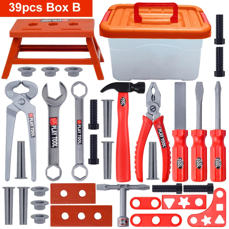 Taladro Eléctrico de Juguete + Kit Herramientas para Niños | Pretend Play Construcción 3+ AñosJuego completo de herramientas de construcción con taladro a pilas realista.