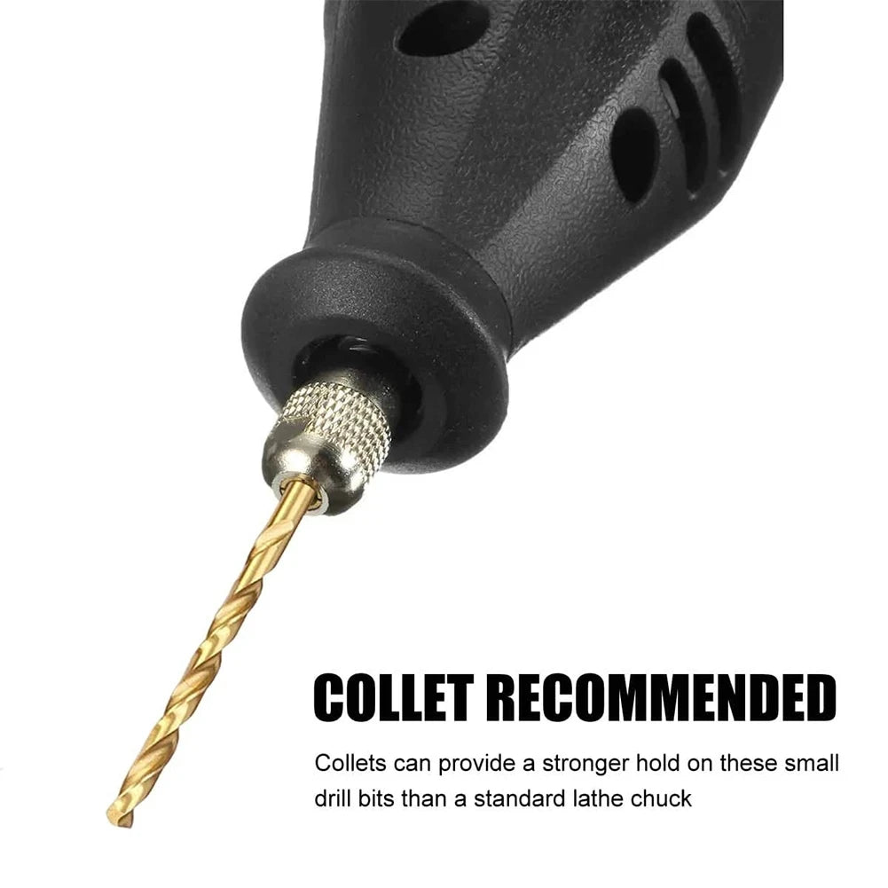 Juego de 50 Brocas de Espiral con Recubrimiento de Titanio (1-3 mm) – Mini Brocas para Taladro Eléctrico, Perforación y Bricolaje en Madera