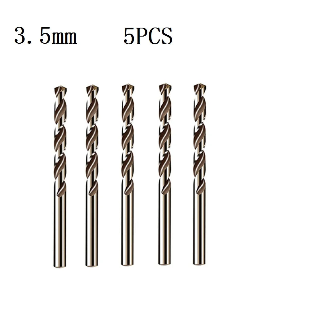 5/10pcs HSS M35 Cobalt Juego de Brocas de 1mm, 1.5mm, 2mm, 2.5mm y 3mm para Acero Inoxidable Brocas de barrena de alta calidad para taladro de columna