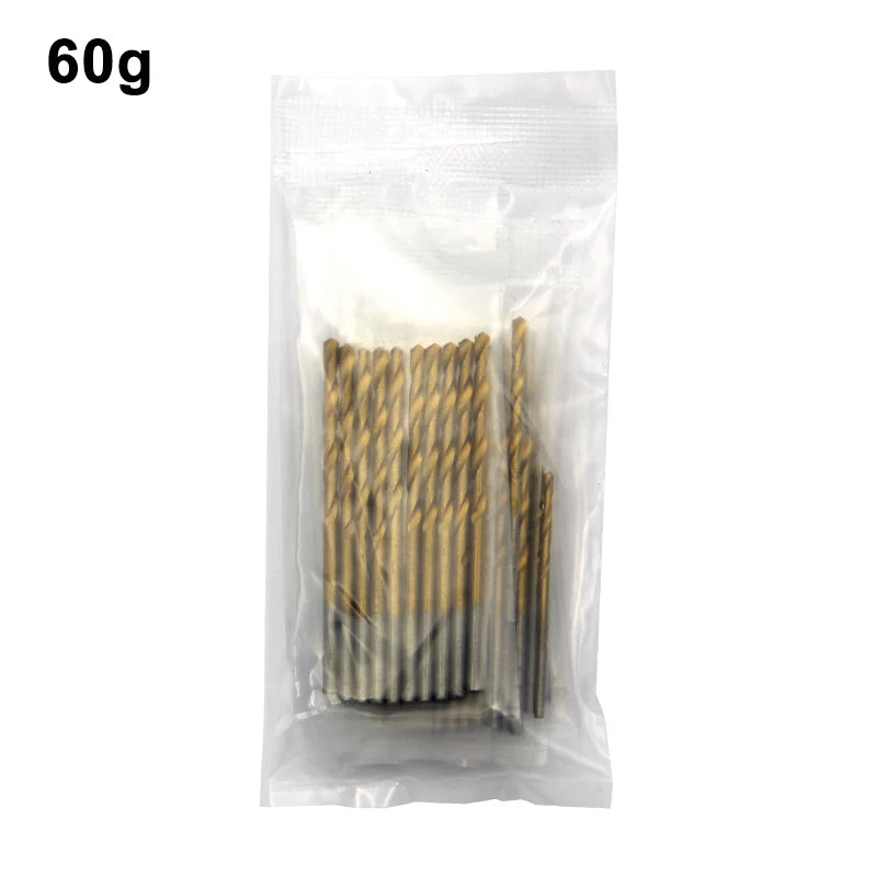 Set 50 Piezas Brocas de Torsión Titanio 1-3mm | Herramientas DIY para Madera y Taladro